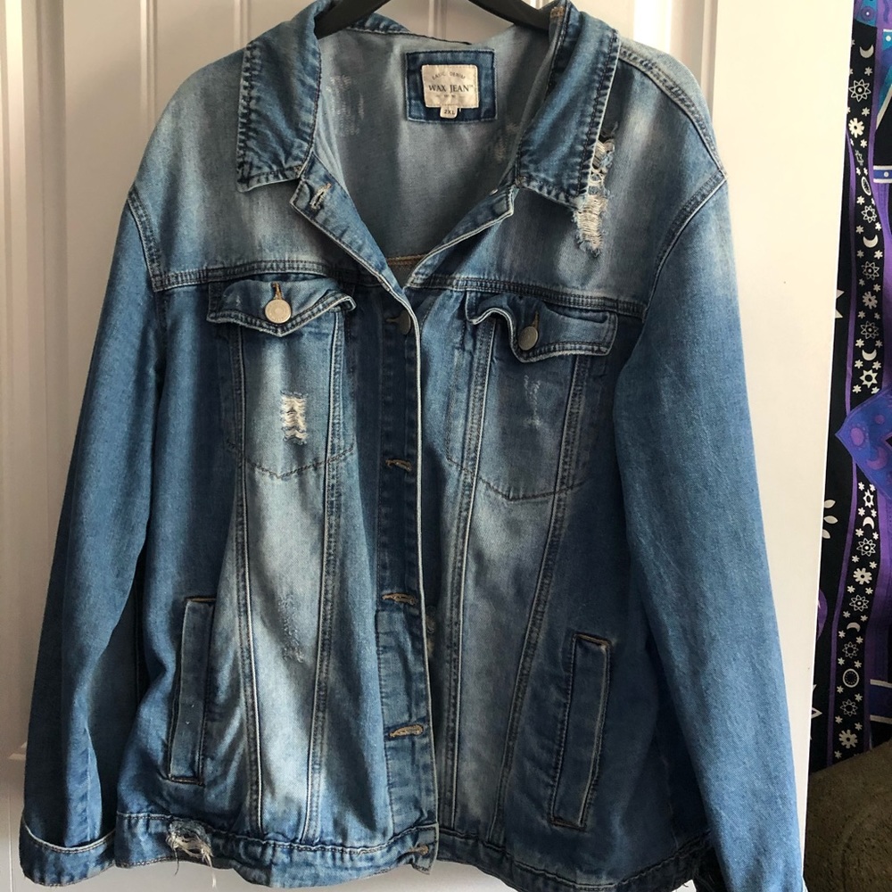Fashion Nova Wax Jean Jacket - Picture 1 of 2